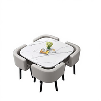 Table à manger ronde moderne avec design en bois pour la maison, le bureau, l'appartement, le salon, ensemble de meubles de salle à manger EN12520