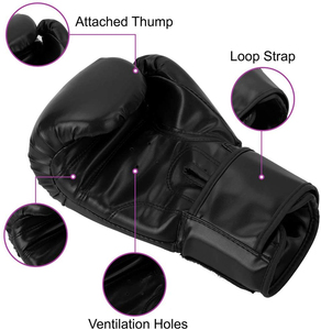 Nouveauté Gants de boxe professionnels en cuir/cuir PU - Sangle de poignet réglable durable Antidérapant Respirant pour MMA et entraînement - Product Image 6