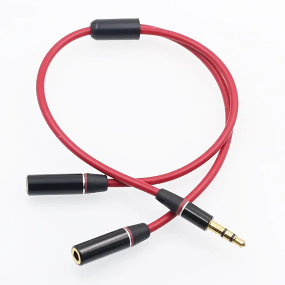 3.5 Mm Stereo Y Splitter Audio Kabel 3.5 Mm Jack Mannelijke Naar Dubbele Vrouwelijke Audio Kabel Adapter Voor Pc Laptop Telefoon