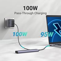 UGREEN CM478 Revodok105 USB C HUB 5 in 1 Adaptor Multiport 4K Tipe C 3.1 ke 4K SD TF PD 100W Adaptor