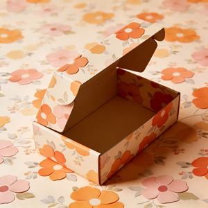 Emballage cadeau personnalisé pour tampons, emballage écologique en matériaux recyclés, carré, brun, kraft, ondulé, portable, éponge - Product Image 2