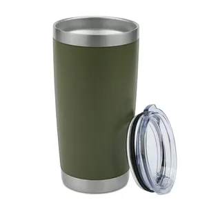 Copo ozark de 20 oz para café, caneca de viagem em aço inoxidável com isolamento a vácuo de parede dupla de metal com tampa