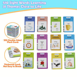 Educación para niños 255 tarjetas 510 palabras polaco lector de tarjetas Flash <span class=keywords><strong>vocabulario</strong></span> juguete educativo hablar tarjetas Flash para niños - Product Image 2