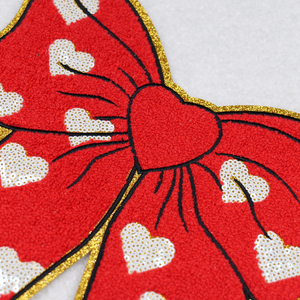 2025 amor bordado Día de San Valentín parches bordado personalizado hierro en letra brillo Chenille corazón mariposa parche apliques - Product Image 2