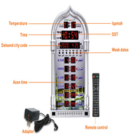 Jam Dinding Digital HA4008 Alarm Sholat Muslim Azan Besar Hadiah Ramadhan Multifungsi