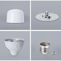 Vente en gros de composants LED non assemblés SKD CKD 5W 10W 15W 20W 30W 60W Watt E27 DOB A, pièces de lampe LED de type T, boîtier LED SKD, matières premières pour ampoules LED