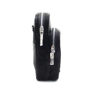 Top Tier Glossy Black Crossbody Bag With Removable <b>Shoulder</b> <b>Strap</b> And Metallic Shine Material For Night Out - Product Image 3