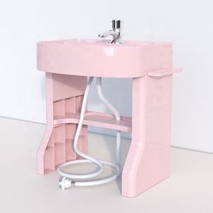 CPC Children Stand Basin Plastic Two Color Kids Pedestal Sink Wash Basin For Children