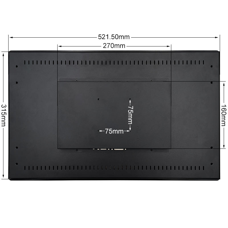 21.5 Inch IPS Capacitive Touch Screen Industrial Monitor 1920*1080 HD-MI VGA DVI USB Metal Aluminum Frame Pure Flat Embedded TFT