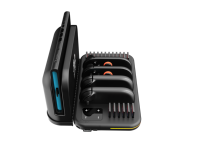 Station de charge et de rangement pour Nintendo Switch 2 avec 12 emplacements pour cartes de jeu, 2 emplacements pour manettes et câble USB-C étendu