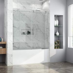 Puerta <span class=keywords><strong>de</strong></span> Ducha <span class=keywords><strong>de</strong></span> <span class=keywords><strong>Vidrio</strong></span> <span class=keywords><strong>Templado</strong></span> sin Marco SALLY, Rectangular, <span class=keywords><strong>de</strong></span> 10 mm, Puerta Corredera para Ducha, Herrajes para Bañera con Puerta <span class=keywords><strong>de</strong></span> <span class=keywords><strong>Vidrio</strong></span> - Product Image 2