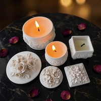 Boîte de rangement en silicone pour fleurs de roses Moule en silicone pour bricolage Moule en silicone pour chandelier Moule en plâtre pour décoration intérieure