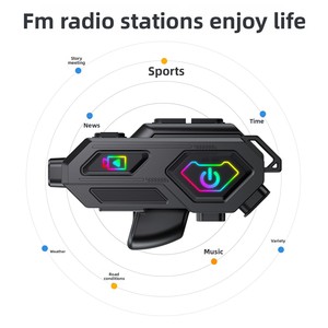 공장 신제품 HD 비디오 레코더 및 인터콤 기능이 내장된 블루투스 헤드셋용 오토바이 헬멧, LED 배터리 표시등, 자체 제작 모델 - Product Image 2