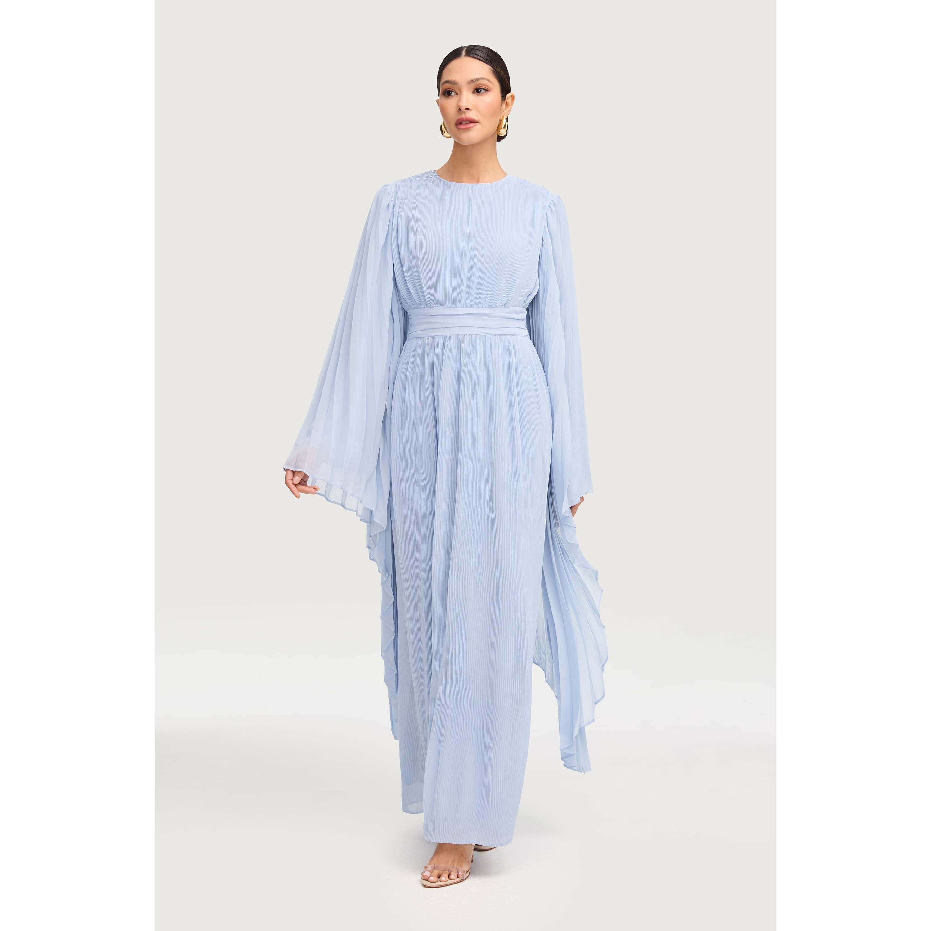 Shop Online Pastel Color Chiffon Maxi Dress Mermaid Silhouette Adds  Elegance | Alibaba.com