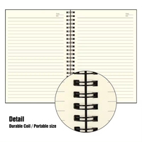 Bview Art Spiral Journal Book A5 Coil Notepad A5 Cahier à spirale Journaux lignés Cahiers Brown Kraft Paper Cover Coil Notebook