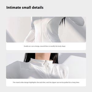 Veste de sport de plein air Naked Feeling pour femme Conception debout respirante et serrée pour les vêtements de yoga et de fitness - Product Image 5