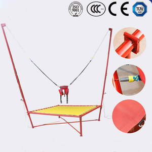 Petit trampoline de <span class=keywords><strong>fitness</strong></span> intérieur/extérieur, équipement de saut à l'élastique unique pour enfants, attraction de parc d'attractions, aire de jeux extérieure - Product Image 4