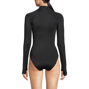 Maillot de bain une pièce sportif pour femmes, manches longues, fermeture éclair sur le devant, UPF50+, résistant au chlore, pour la compétition - Product Image 2