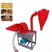 Moulin à marteaux auto-aspirant en promotion pour le broyage du maïs, du riz, des haricots et des céréales, avec moteur essence, diesel ou électrique en option