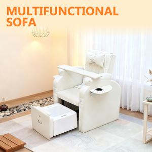 Maßgefertigter Elektrischer Weißer Maniküre-Pediküre-Stuhl Fußpflege-Spa-<span class=keywords><strong>Massage</strong></span> Ohne Sanitärinstallation - Product Image 2
