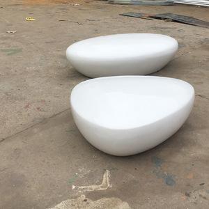 Silla de Espera Ovalada de Fibra de Vidrio, Muebles Comerciales Duraderos, Diseño Minimalista, Uso en Pisos Duros - Product Image 2