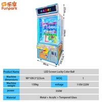 Producto Nuevo: Máquina de Juego Arcade Operada con Monedas, con Luces LED Vibrantes, Diseño de Muñeca con Bola de la Suerte y Luces de Neón, Certificación CE RoHS