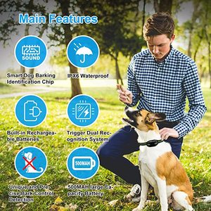 Hundelächterschutzeinrichtung wiederaufladbarer wasserfester Hundehalsband leiser Halsband Haltet das Bellen für große Hunde Halsband gegen Lachen - Product Image 3