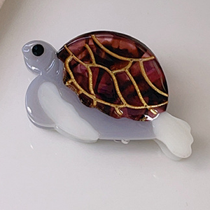 Mini pince à cheveux en acétate mignonne de 3,6 cm, tendance, thème océanique, géométrique, colorée, décoration de cheveux d'animaux, décontractée quotidienne pour femmes - Product Image 6