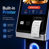 Kiosque de point de vente Sinmar sur pied avec écran tactile, ordinateur de paiement et imprimante