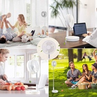 Ventilador telescópico plegable de 7200mAh con carga USB, ventilador de escritorio portátil de bajo ruido, ventilador de refrigeración para viajes al aire libre, 3 velocidades
