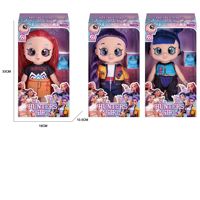 Poupée de dessin animé en PVC à 5 articulations avec thème musical, yeux 5D, fonctions interactives, taille 10-13 pouces pour nourrissons/tout-petits