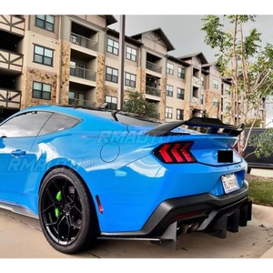 Diffuseur de pare-chocs arrière de voiture 5 mm, spoiler noir brillant, pièce de modification pour Ford Mustang 2022-2024, accessoires de voiture - Product Image 4