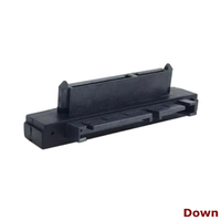 22Pin ángulo recto 90 SATA macho a hembra Adaptador 7 + 15 Pin Serial ATA adaptadores de extensión convertidor de conector