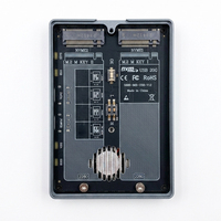 USB 3,2 Gen 2 Tipo C Disco duro externo SSD Carcasa RAID Dual Bay M.2 NVMe SSD Funda para computadora portátil