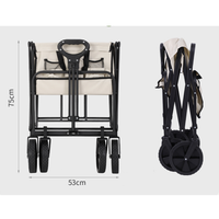 Chariot de courses pliable en acier inoxydable portable pour le camping et les courses en plein air