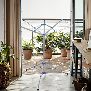 Étendoir à <span class=keywords><strong>linge</strong></span> rétractable en aluminium extensible de haut niveau support de tour pliable sèche-<span class=keywords><strong>linge</strong></span> rotatif pliant chambre étendoirs de séchage - Product Image 5