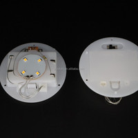 Module d'éclairage LED 4 SMD à base ronde avec support de pile bouton séparé pour essai, accessoires d'éclairage DIY pour décorations de Noël