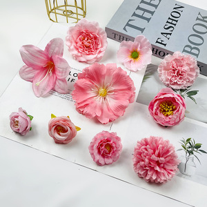 ดอกกุหลาบผ้าไหมสีชมพูประดิษฐ์ขนาด 10 ซม. สำหรับตกแต่งผม งานแต่งงาน DIY อุปกรณ์ประกอบฉากถ่ายภาพ และของตกแต่ง - Product Image 2