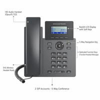 GrandStream GRP2601 Kurumsal 2 SIP Hattı Masaüstü IP Telefonu Linux İşletim Sistemli HD Ses Opus 5 Yönlü Konferans PoE EHS Kulaklıklı Gürültü Önleyici