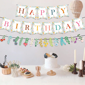 Wildflower Themed Birthday Party <b>Banner</b> Hanging Floral Decorations Diy Props For Birthday Celebration - Product Image 2