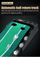 PGM TL019 Schwarze Kunststoffrahmen Indoor Putting Green Golfmatte mit Ballrücklauf-Teppich