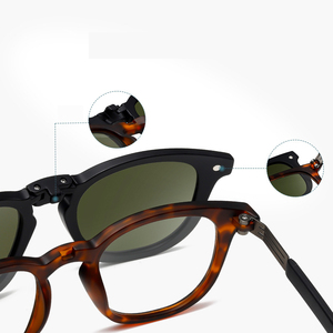 S33101 New Trendy Foldable Clip on <b>Magnetic</b> Shades Polarized Custom Logo TR90 Round <b>Frame</b> Unisex Sunglasses Lentes De Sol 2025 - Product Image 2
