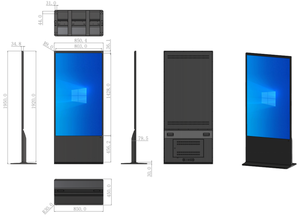 Kiosco Inteligente Digital <span class=keywords><strong>de</strong></span> 65 Pulgadas para Interiores, Pantalla Táctil Infrarroja <span class=keywords><strong>de</strong></span> 10 Puntos, LCD con Soporte <span class=keywords><strong>de</strong></span> Pie para Elevadores, Centros Comerciales y Salas <span class=keywords><strong>de</strong></span> Exposiciones - Product Image 3