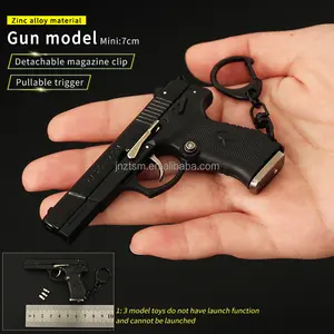 Hot Sale High Quality Metal Miniature Model 1:3 Mini Gun Pistol Gun Keychain For Sale