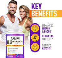 OEM K3 Pilules de Perte de Poids Minérales Capsule K3 Sel Minéral Vitamine + K3 Capsules Supplément Amincissant pour Femmes et Hommes