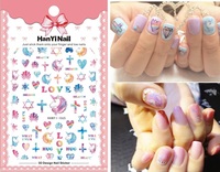 HANYI-077 dessin animé Nail Art autocollant mignon Animal Image bricolage ongles accessoires 3D chat ongle autocollant