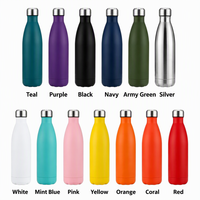 Bouteille d'eau thermique de 500 ml en acier inoxydable, gourde isotherme avec bouchon à vis pour les voyages en plein air et l'usage quotidien