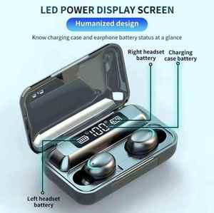 Prix le plus bas F9 5c Écouteurs sans fil Bluetooth étanches TWS avec affichage LED, pour sport et gaming, avec fonction Power Bank intégrée - Product Image 5