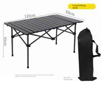 Table de pique-nique pliable portable en acier carbone pour le camping en plein air, table de voyage à hauteur réglable pour les voyages en voiture