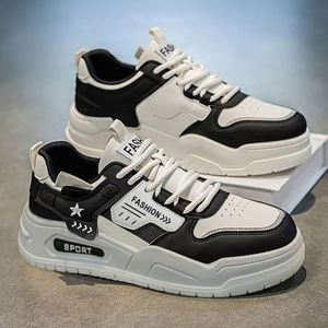 Chaussures tendance pour hommes de haute qualité, nouvelle collection automne, chaussures blanches épaisses à semelle épaisse, chaussures décontractées pour étudiants, chaussures de sport pour hommes - Product Image 1